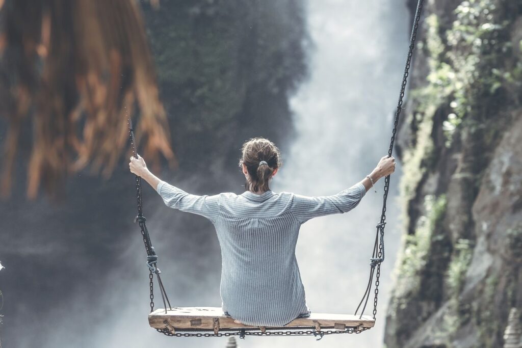 Swinging in Bali, background photo